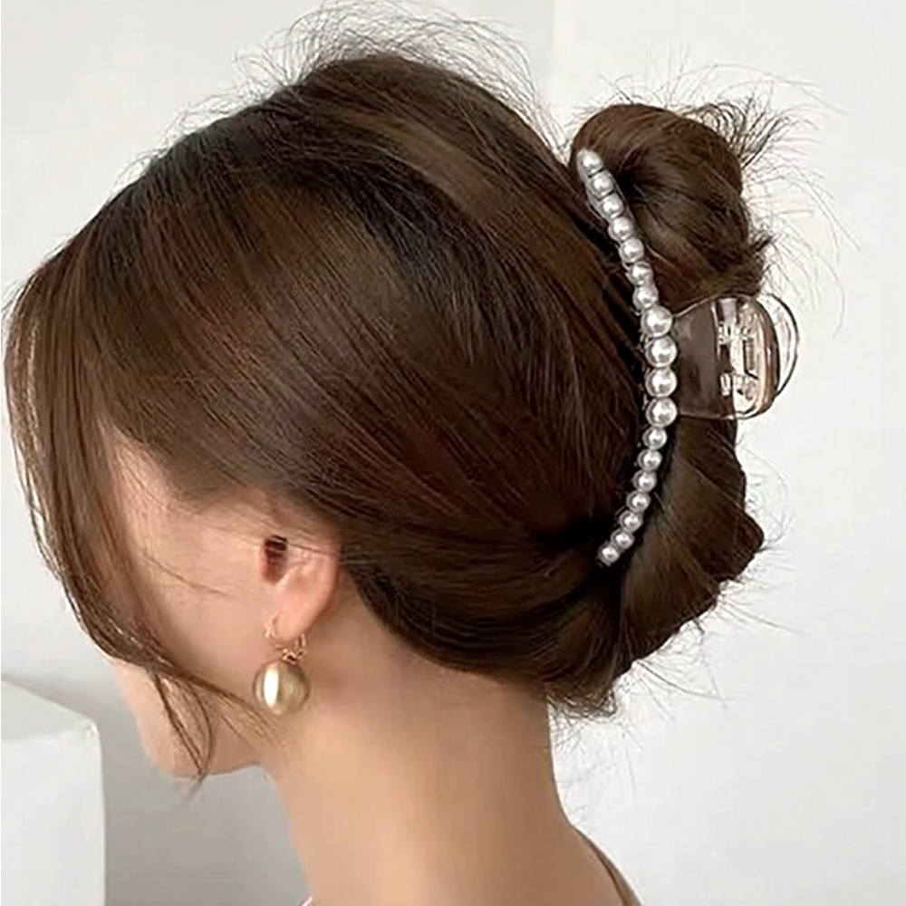 Pearl Accent Large Hair Claw Clip NEW 🏷️
